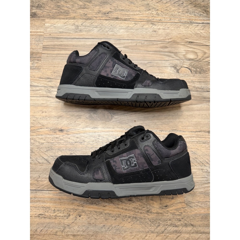 DC Men Stag Composite Toe Work Sneakers Black Grey Camo CT4838-004 Size 9.5